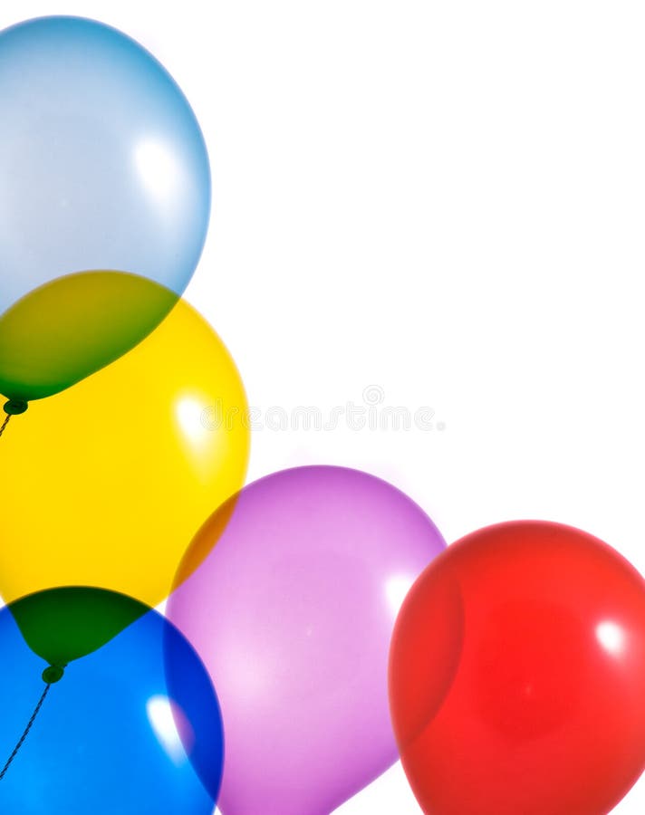 Aerostati multicolori su priorità bassa bianca fotografia stock libera da diritti Aerostati multicolori su priorità bassa bianca fotografia stock libera da diritti