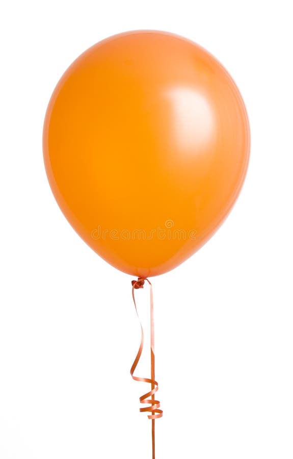 Aerostato arancione su bianco