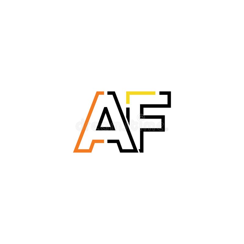 AF Letter Logo Icon Design Template Elements Stock Vector ...