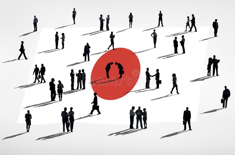 Afaceri globale : pavilion japonez royalty free illustration
