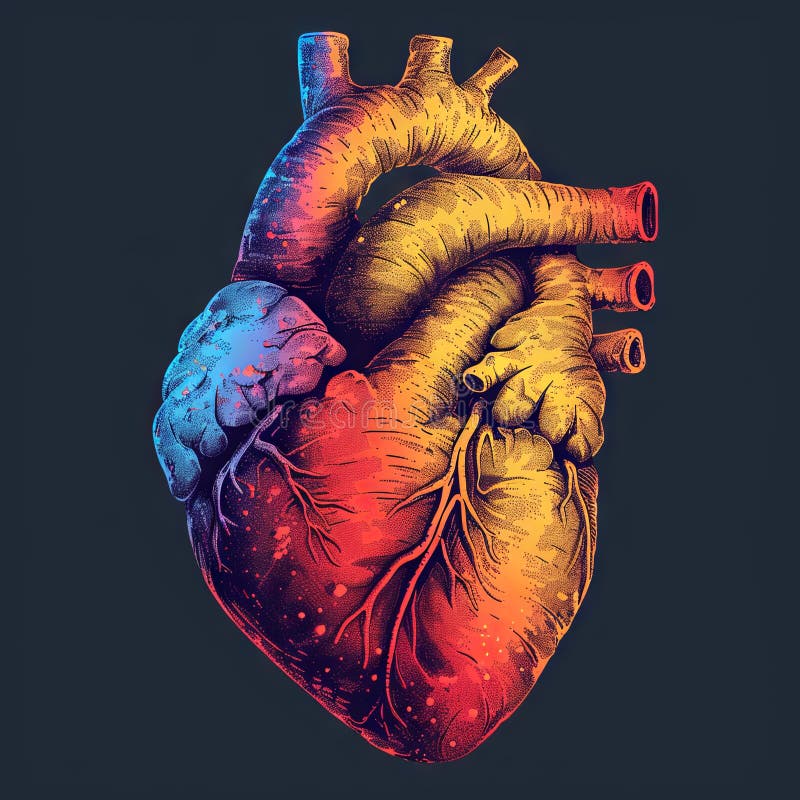 heart icon flat design image, in the style of fine attention to anatomy, logo. Generative AI. heart icon flat design image, in the style of fine attention to anatomy, logo. Generative AI.