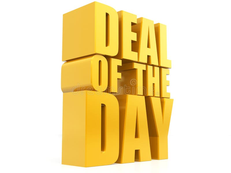 Affaire du jour, ventes élément promotionnel, rendu de la bannière 3D de ventes d'isolement sur le fond blanc, offre spéciale de illustration de vecteur Affaire du jour, ventes élément promotionnel, rendu de la bannière 3D de ventes d'isolement sur le fond blanc, offre spéciale de illustration de vecteur