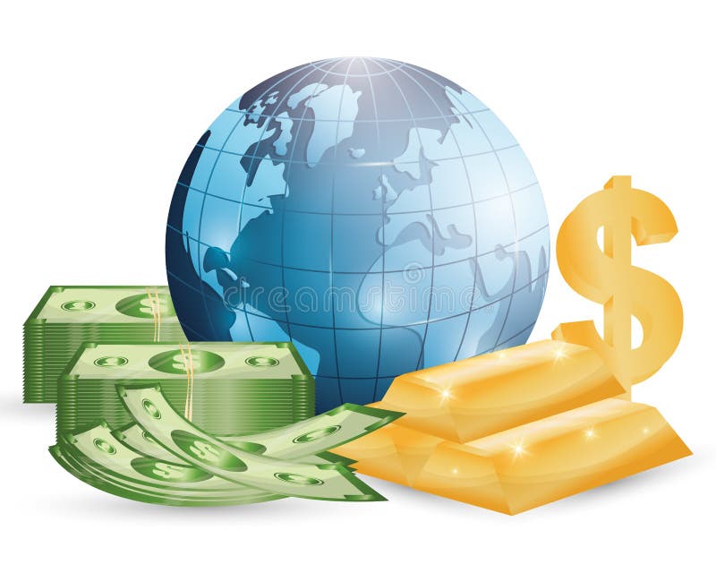 Business, money profits and global economy, vector illustration. Business, money profits and global economy, vector illustration