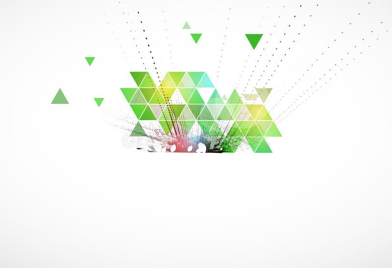 Affaires d'écologie de triangle et fond verts de technologie illustration stock Affaires d'écologie de triangle et fond verts de technologie illustration stock