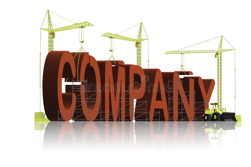Affaires de compagnie en construction illustration libre de droits Affaires de compagnie en construction illustration libre de droits