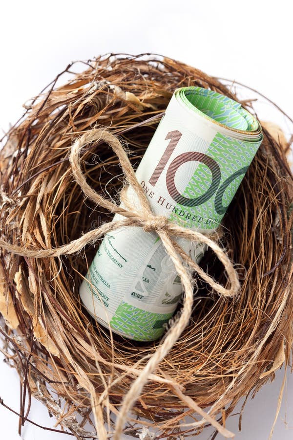 Affaires de nid d'argent de cotisations de retraite photos stock Affaires de nid d'argent de cotisations de retraite photos stock