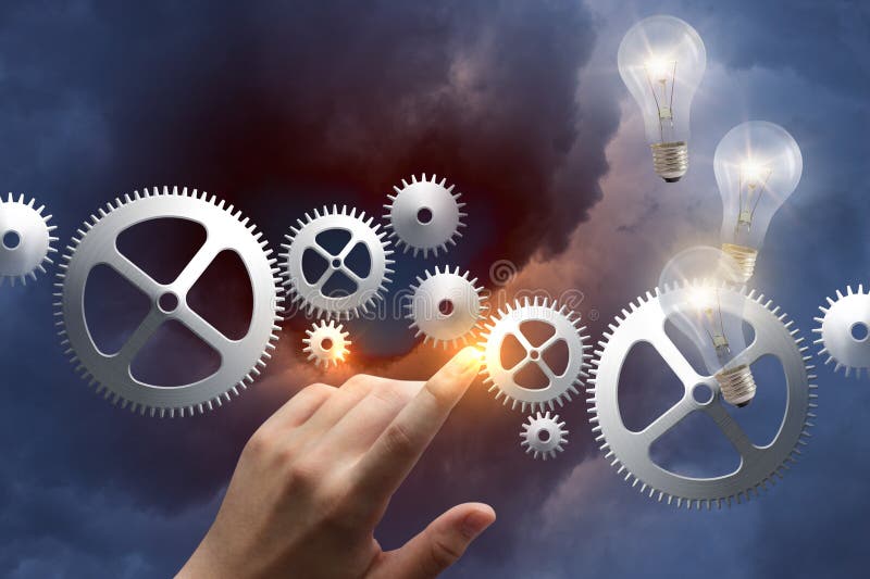 Affaires de processus de moteur image stock