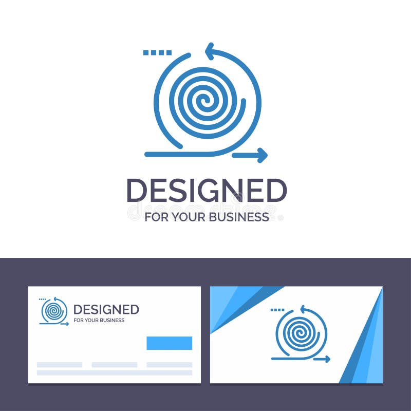 Affaires de visite de calibre créatif de carte de visite professionnelle et de logo, cycles, itération, gestion, illustration de illustration stock Affaires de visite de calibre créatif de carte de visite professionnelle et de logo, cycles, itération, gestion, illustration de illustration stock