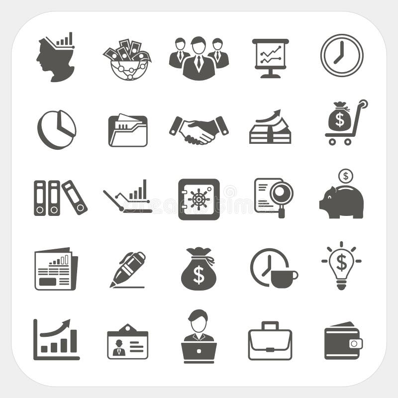 Affaires, icônes de finances réglées illustration stock Affaires, icônes de finances réglées illustration stock