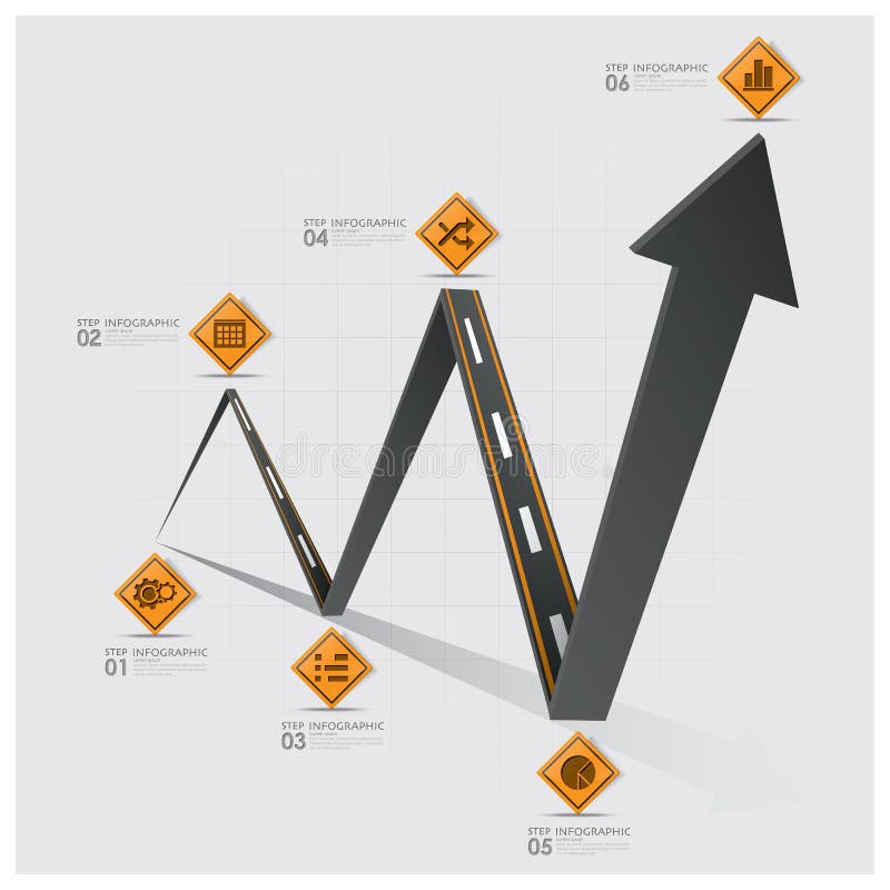Affaires Infographic de graphe de poteau de signalisation de route et de rue illustration libre de droits Affaires Infographic de graphe de poteau de signalisation de route et de rue illustration libre de droits