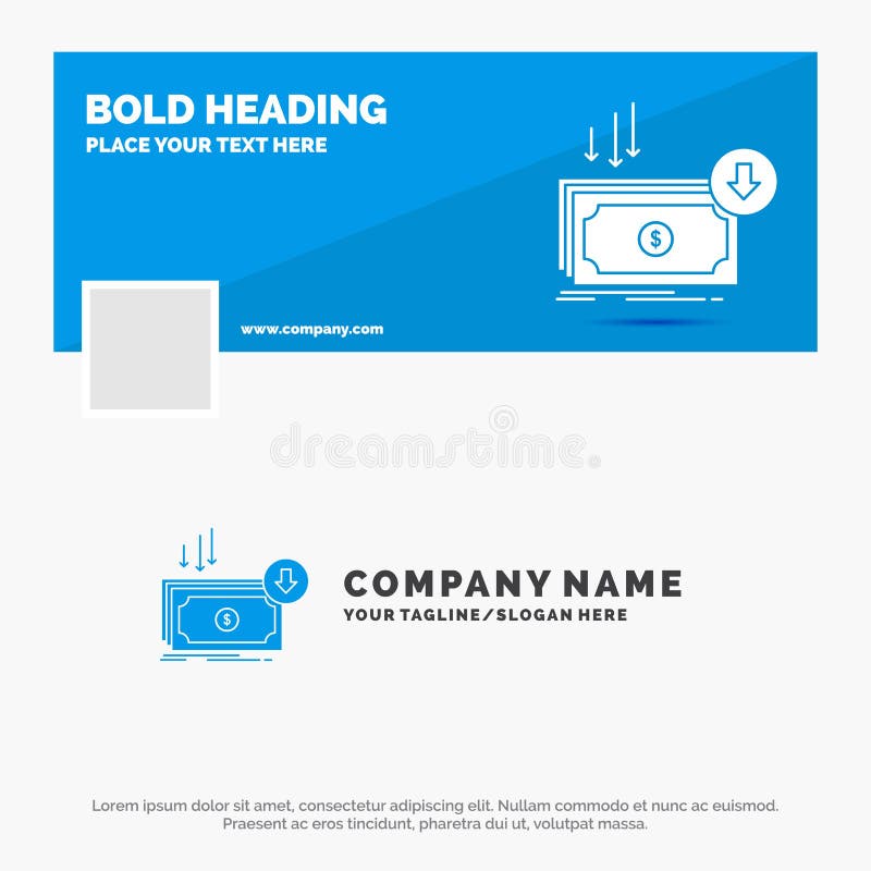 Affare blu Logo Template per l'affare, costo, taglio, spesa, finanza, soldi Progettazione dell'insegna di cronologia di Facebook royalty illustrazione gratis Affare blu Logo Template per l'affare, costo, taglio, spesa, finanza, soldi Progettazione dell'insegna di cronologia di Facebook royalty illustrazione gratis