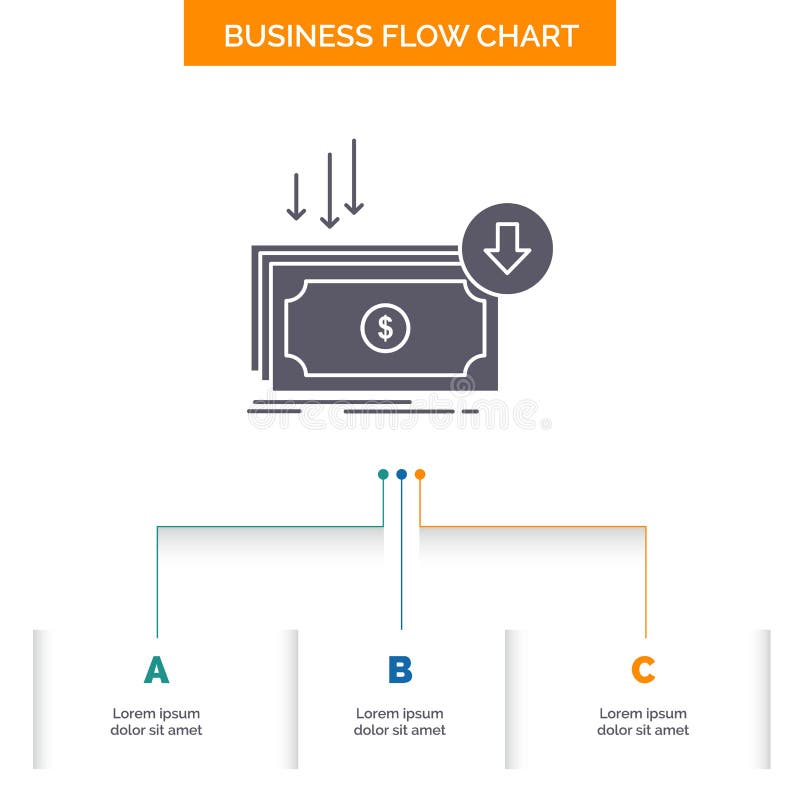 Affare, costo, taglio, spesa, finanza, progettazione del diagramma di flusso di affari di soldi con 3 punti Icona di glifo per il illustrazione vettoriale Affare, costo, taglio, spesa, finanza, progettazione del diagramma di flusso di affari di soldi con 3 punti Icona di glifo per il illustrazione vettoriale