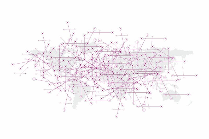 Affare delle reti di concetto della rete globale illustrazione di stock Affare delle reti di concetto della rete globale illustrazione di stock