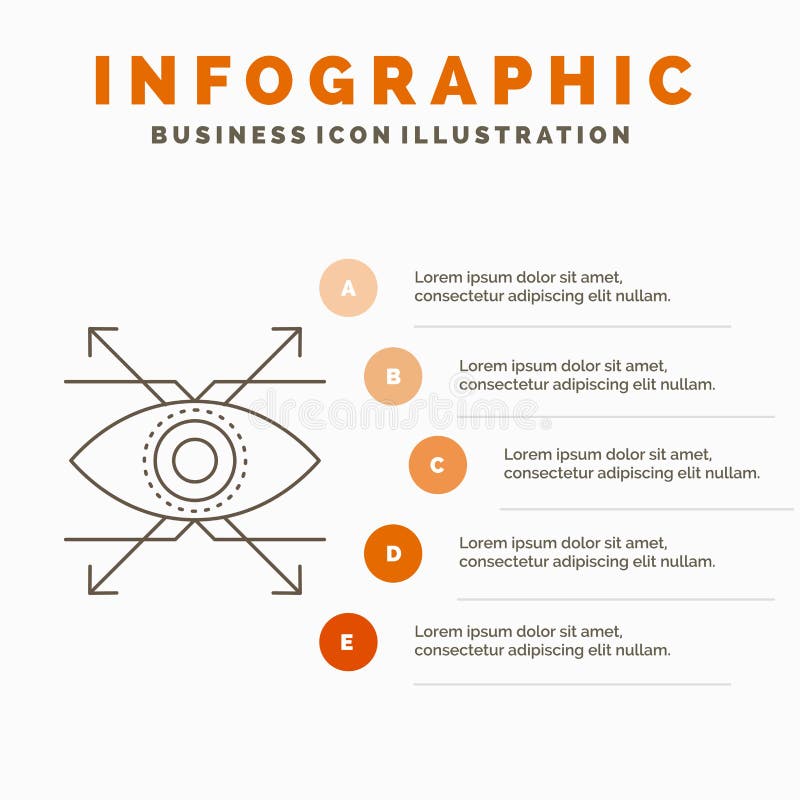 Affare, occhio, sguardo, modello di Infographics di visione per il sito Web e presentazione Linea icona grigia con stile infograp royalty illustrazione gratis Affare, occhio, sguardo, modello di Infographics di visione per il sito Web e presentazione Linea icona grigia con stile infograp royalty illustrazione gratis