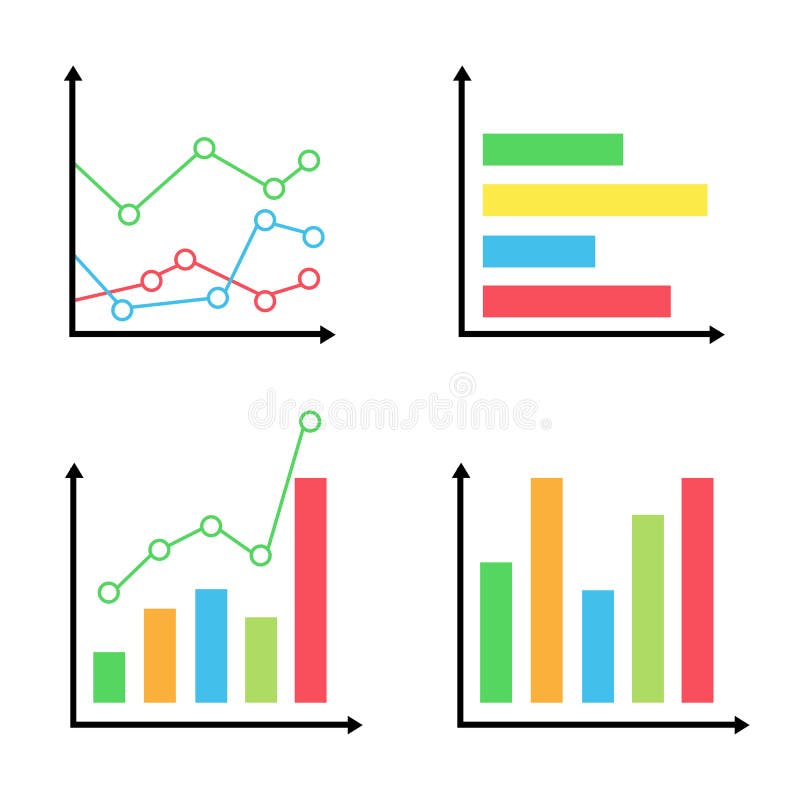 Affare stabilito variopinto dell'icona dei grafici e dei diagrammi royalty illustrazione gratis Affare stabilito variopinto dell'icona dei grafici e dei diagrammi royalty illustrazione gratis