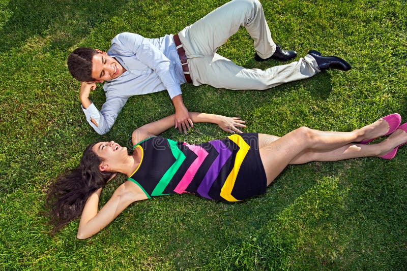 Affectionate Young Teenage Couple On A Date Stock Photo Image Of