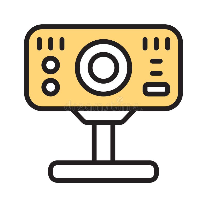 Afferrate questa fantastica icona della webcam in stile moderno illustrazione vettoriale