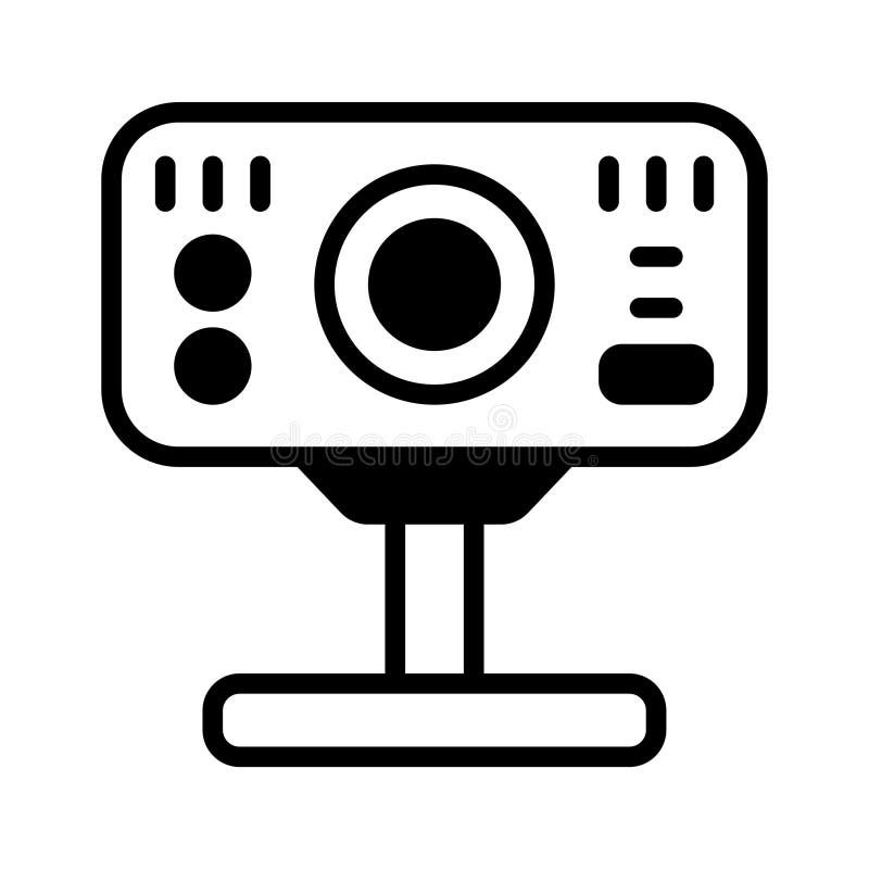 Afferrate questa fantastica icona della webcam in stile moderno illustrazione di stock