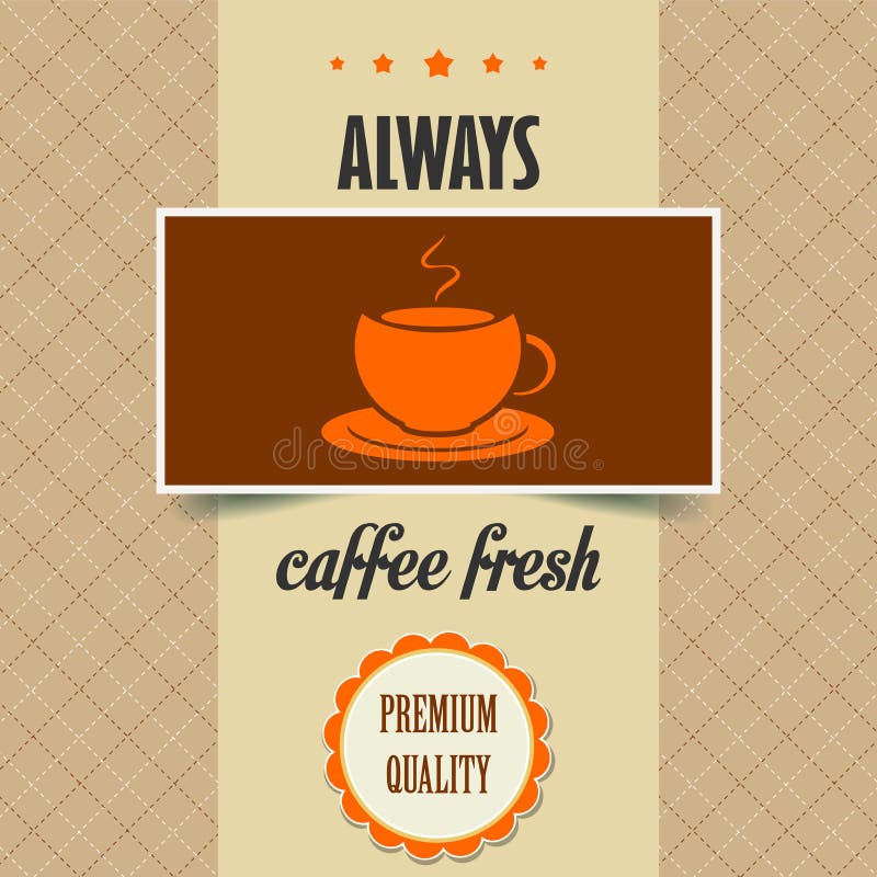 Affiche de café de vintage illustration de vecteur Affiche de café de vintage illustration de vecteur