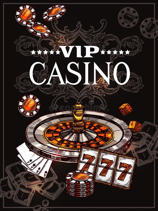 Affiche De Casino Sur Le Fond Vert Illustration de Vecteur ...