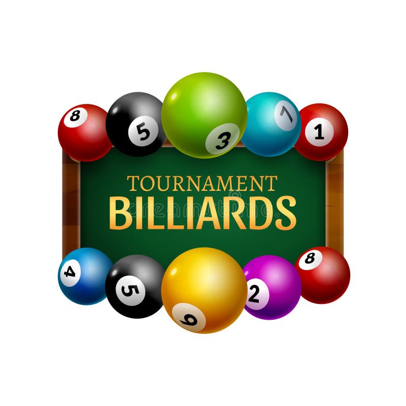 Affiche de défi de billard de vecteur boules 3d réalistes sur la table de billard avec la lampe Championnat de couverture de conc illustration de vecteur Affiche de défi de billard de vecteur boules 3d réalistes sur la table de billard avec la lampe Championnat de couverture de conc illustration de vecteur