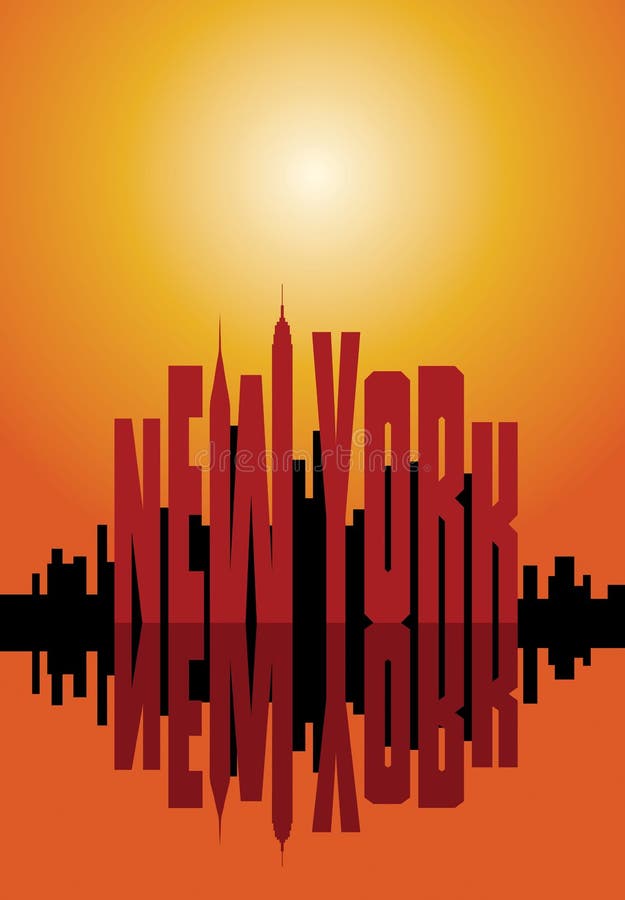 Affiche de New York City illustration de vecteur. Illustration du
