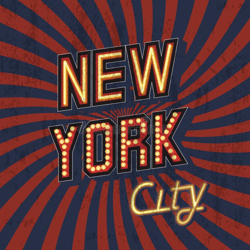 Affiche De New York De Vintage Illustration de Vecteur - Illustration