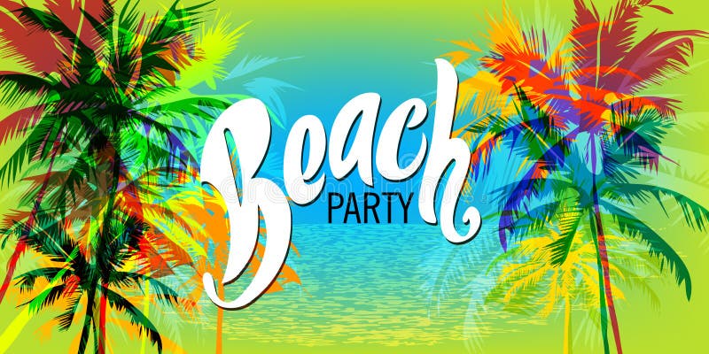 Affiche de partie de plage illustration stock Affiche de partie de plage illustration stock