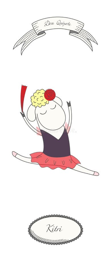 Affiche Kitri de ballet illustration libre de droits Affiche Kitri de ballet illustration libre de droits