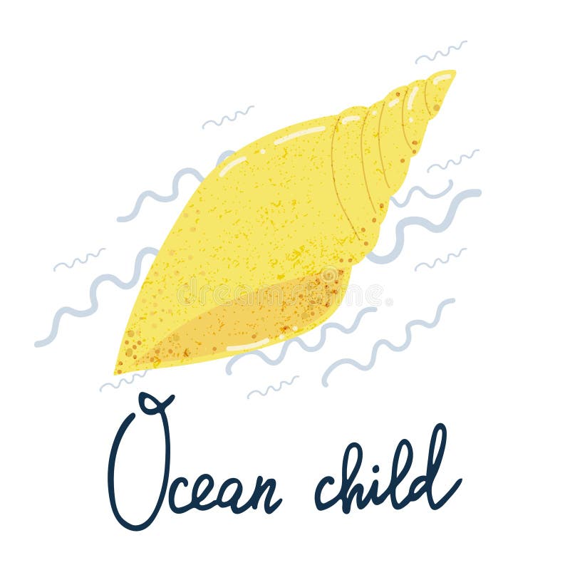 Affisch för Shell havbarn stock illustrationer