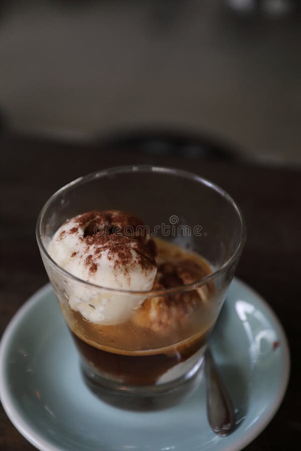 Affogato Coffee with Ice Cream Stock Photo Image of white, flavor