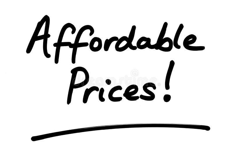 AFFORDABLE PRICES! stock illustration. Illustration of button 86701507