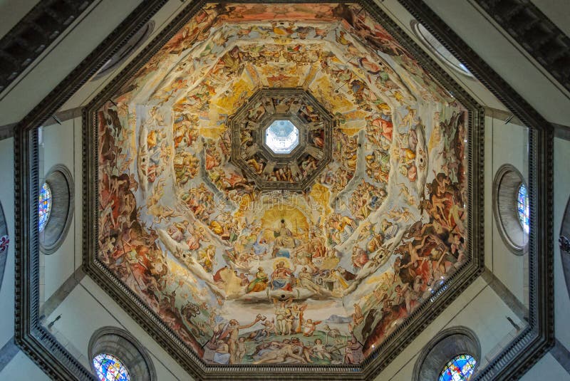 Affreschi Della Cupola Del Duomo Firenze Immagine Stock Editoriale