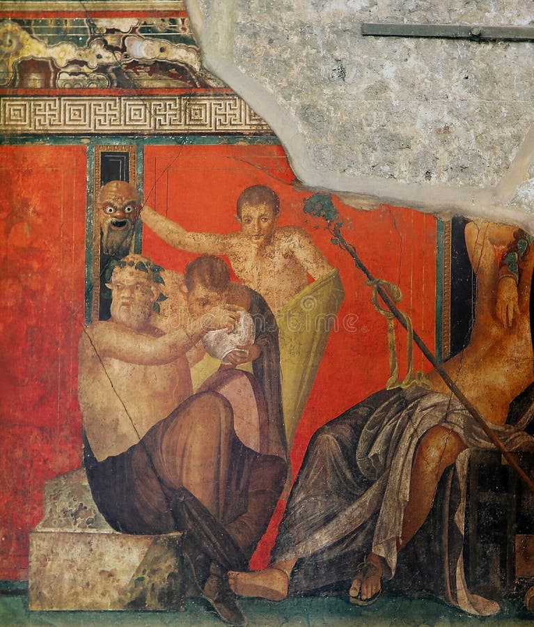 Affreschi in ruines di Pompei, Napoli, Italia fotografia stock libera da diritti Affreschi in ruines di Pompei, Napoli, Italia fotografia stock libera da diritti
