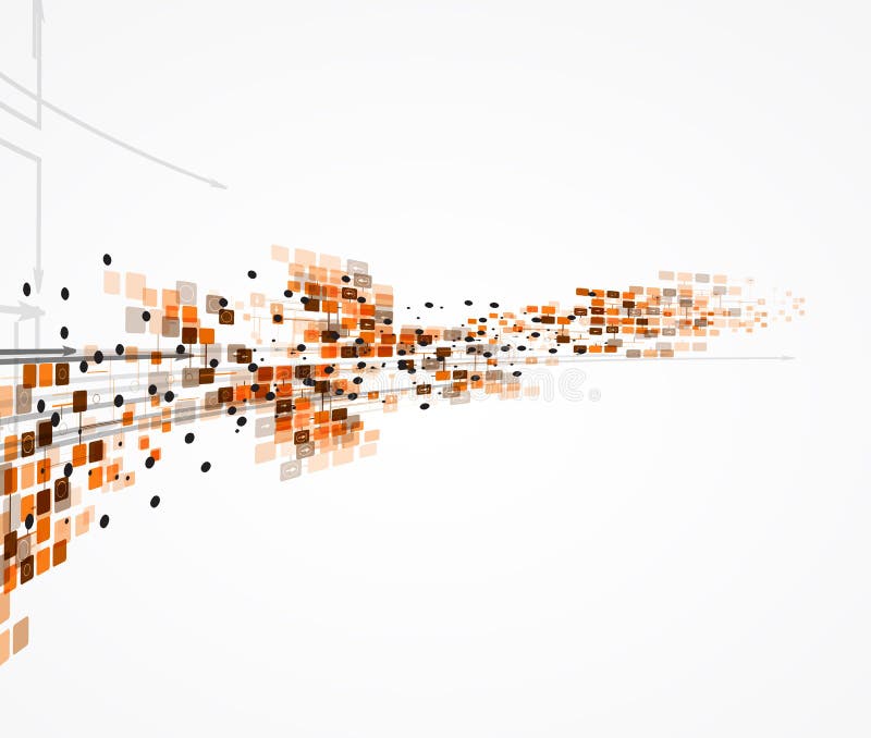 Affär för datateknik för futuristisk internet för vetenskap hög stock illustrationer