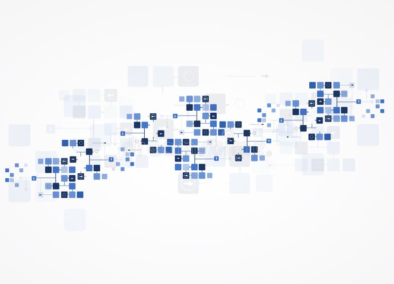 Affär för datateknik för futuristisk internet för vetenskap hög vektor illustrationer