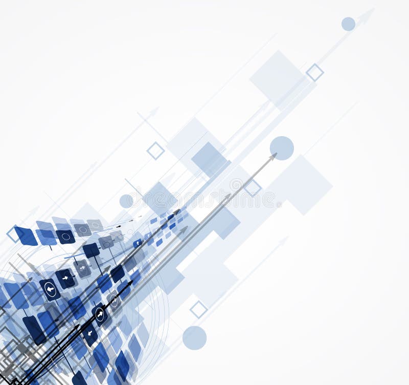 Affär för datateknik för futuristisk internet för vetenskap hög stock illustrationer