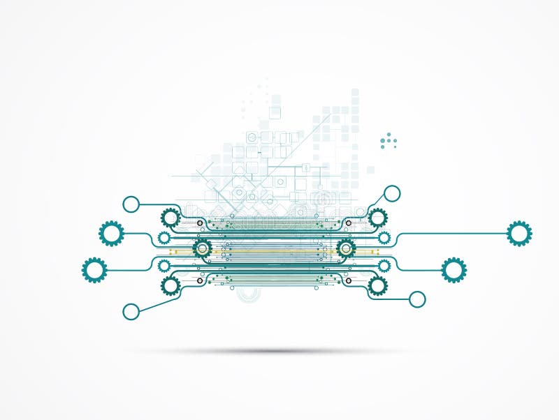 Affär för datateknik för futuristisk internet för vetenskap hög stock illustrationer