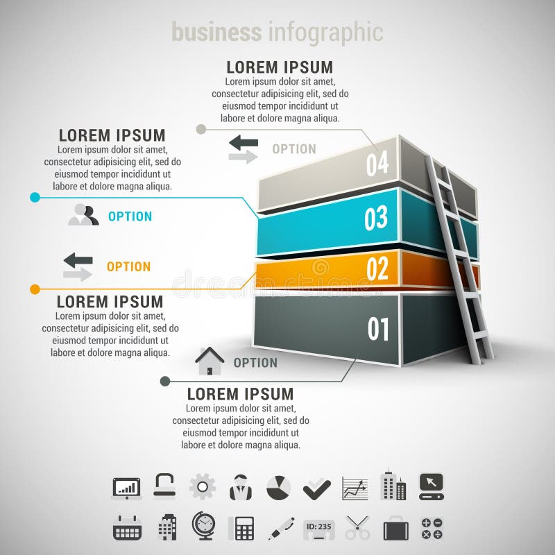 Affär Infographic stock illustrationer