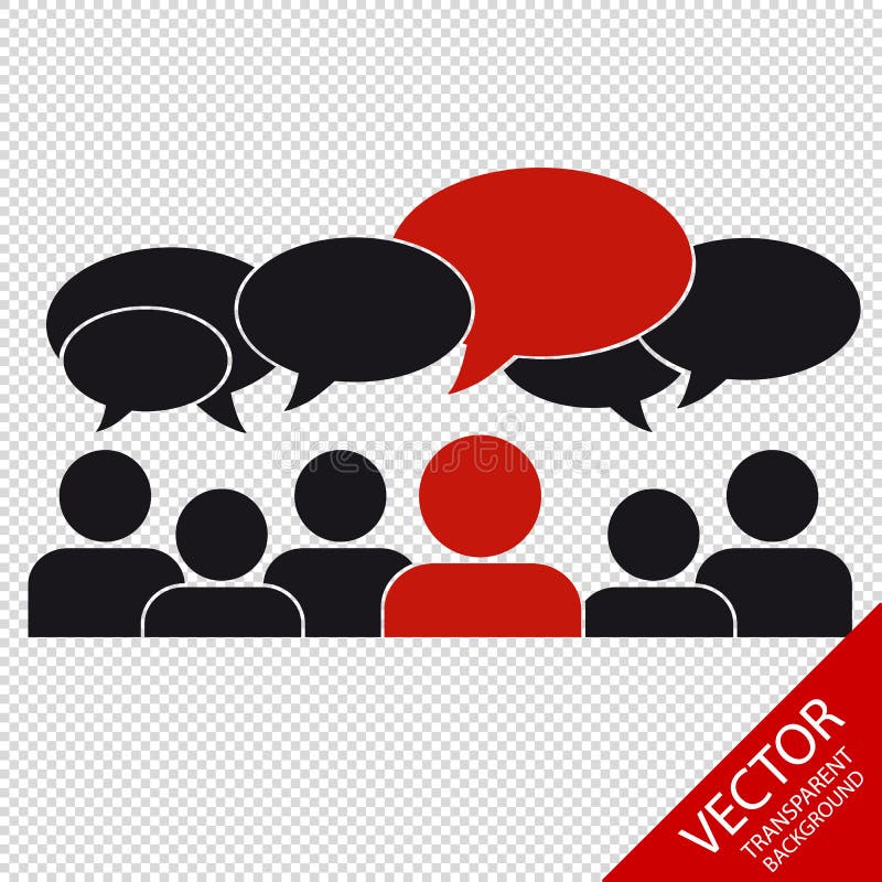 Affär Team With Speech Bubbles - socialt massmedia - som isoleras på genomskinlig bakgrund stock illustrationer Affär Team With Speech Bubbles - socialt massmedia - som isoleras på genomskinlig bakgrund stock illustrationer