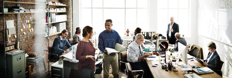 Affär Team Working Office Worker Concept