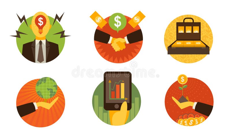 Affärsfinanssymboler på vit bakgrundsuppsättning 1 Vektorillustr vektor illustrationer Affärsfinanssymboler på vit bakgrundsuppsättning 1 Vektorillustr vektor illustrationer