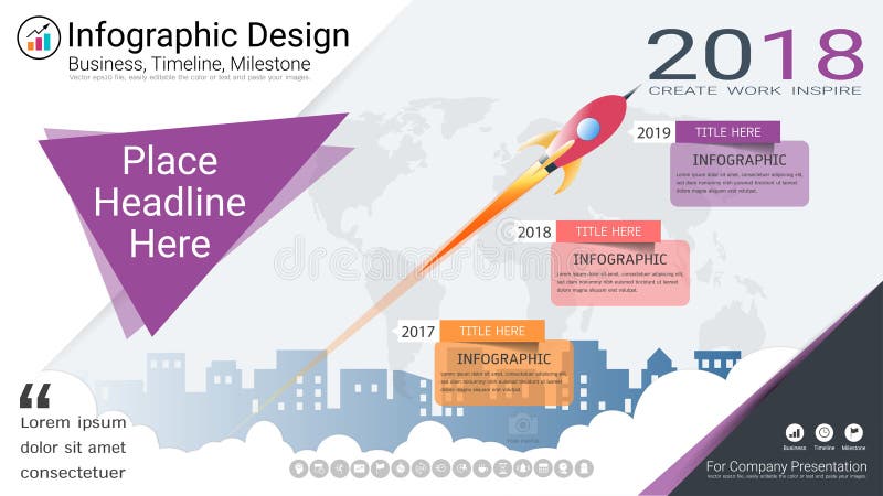 Affärsinfographicsmall, milstolpetimeline eller färdplan med alternativ för processflödesdiagram 3 stock illustrationer Affärsinfographicsmall, milstolpetimeline eller färdplan med alternativ för processflödesdiagram 3 stock illustrationer