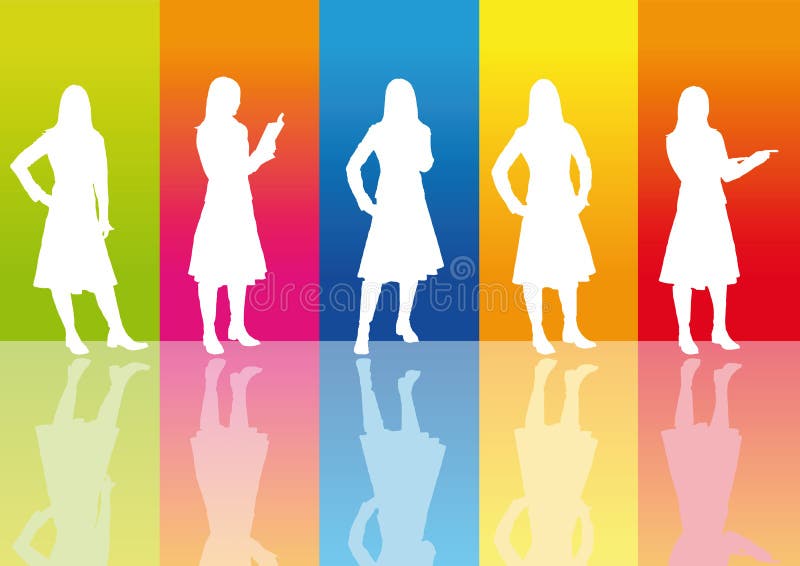 Affärskvinna royaltyfri illustrationer