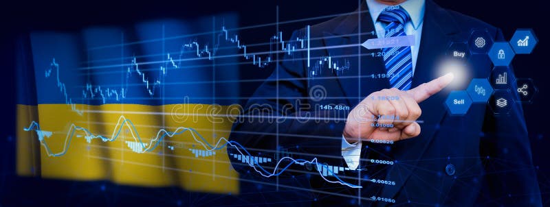 Affärsman som berör dataanalysprocesssystemet med KPI:s finansiella kartor, instrumentpanel för lager och marknadsföring på virtu royaltyfri foto
