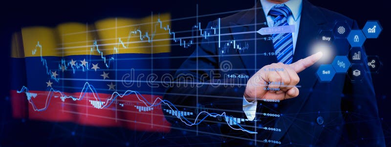 Affärsman som berör dataanalysprocesssystemet med KPI:s finansiella kartor, instrumentpanel för lager och marknadsföring på virtu royaltyfri foto