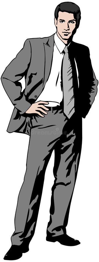 affärsmanstanding royaltyfri illustrationer affärsmanstanding royaltyfri illustrationer