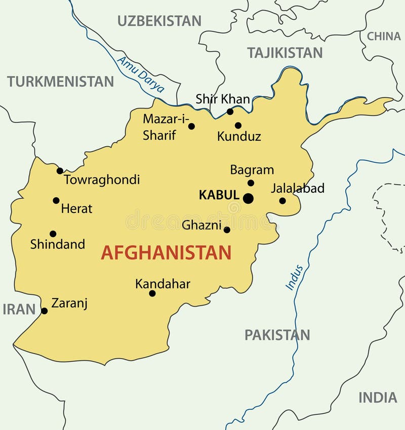 Afganistan islamska Republika wektor - mapa - royalty ilustracja Afganistan islamska Republika wektor - mapa - royalty ilustracja