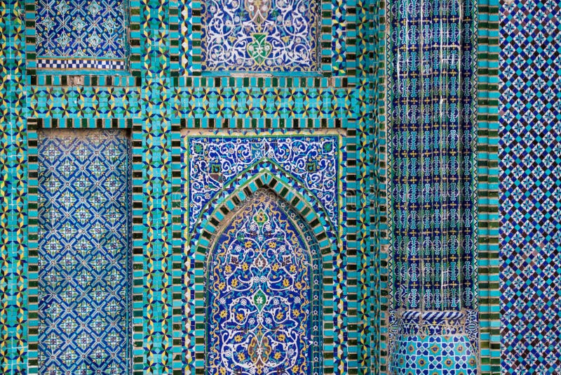 Afghanistan Blue Mosque in Mazar e Sharif in the North stock photos