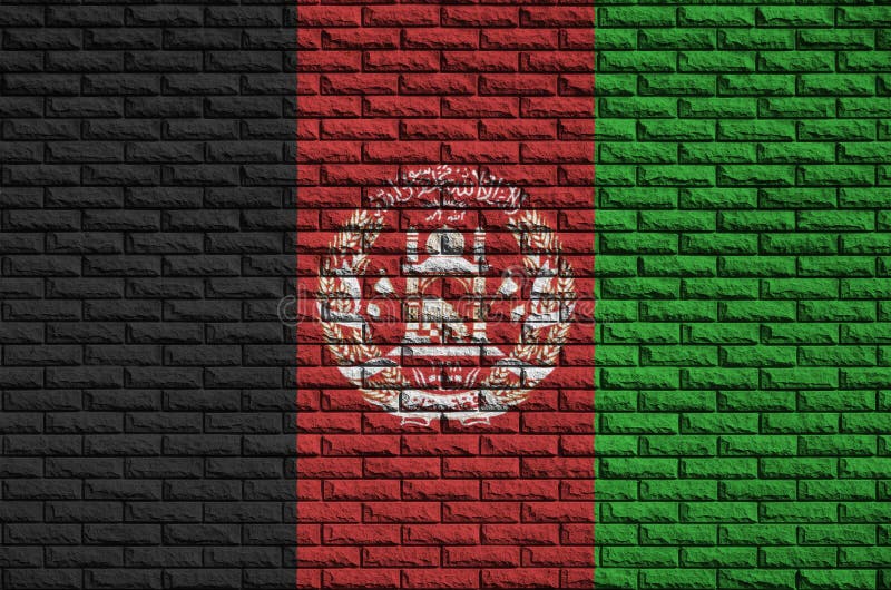 Afghanistan Flag is Painted Onto an Old Brick Wall Stock Photo - Image ...